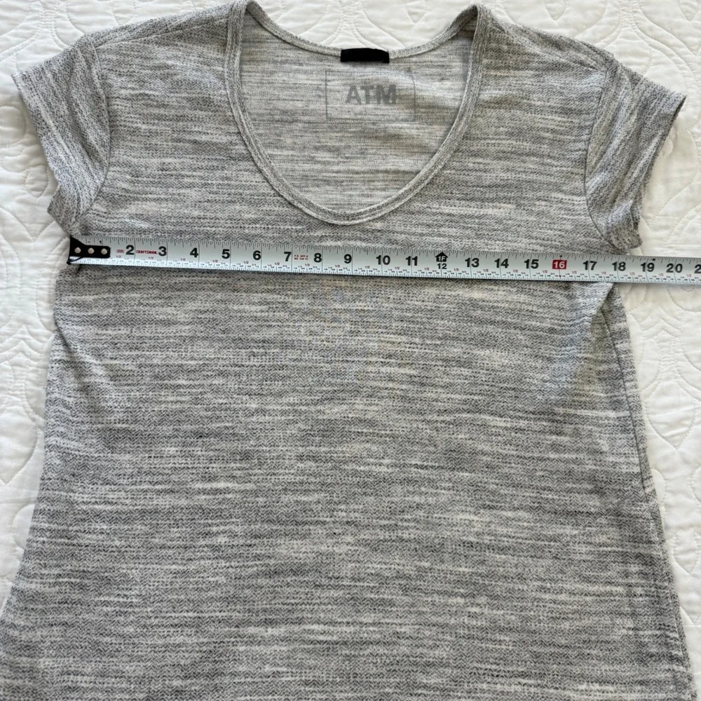 ATM Anthony Thomas Melilla Sweatshirt Dress Heathered Grey Pockets WM Medium EUC